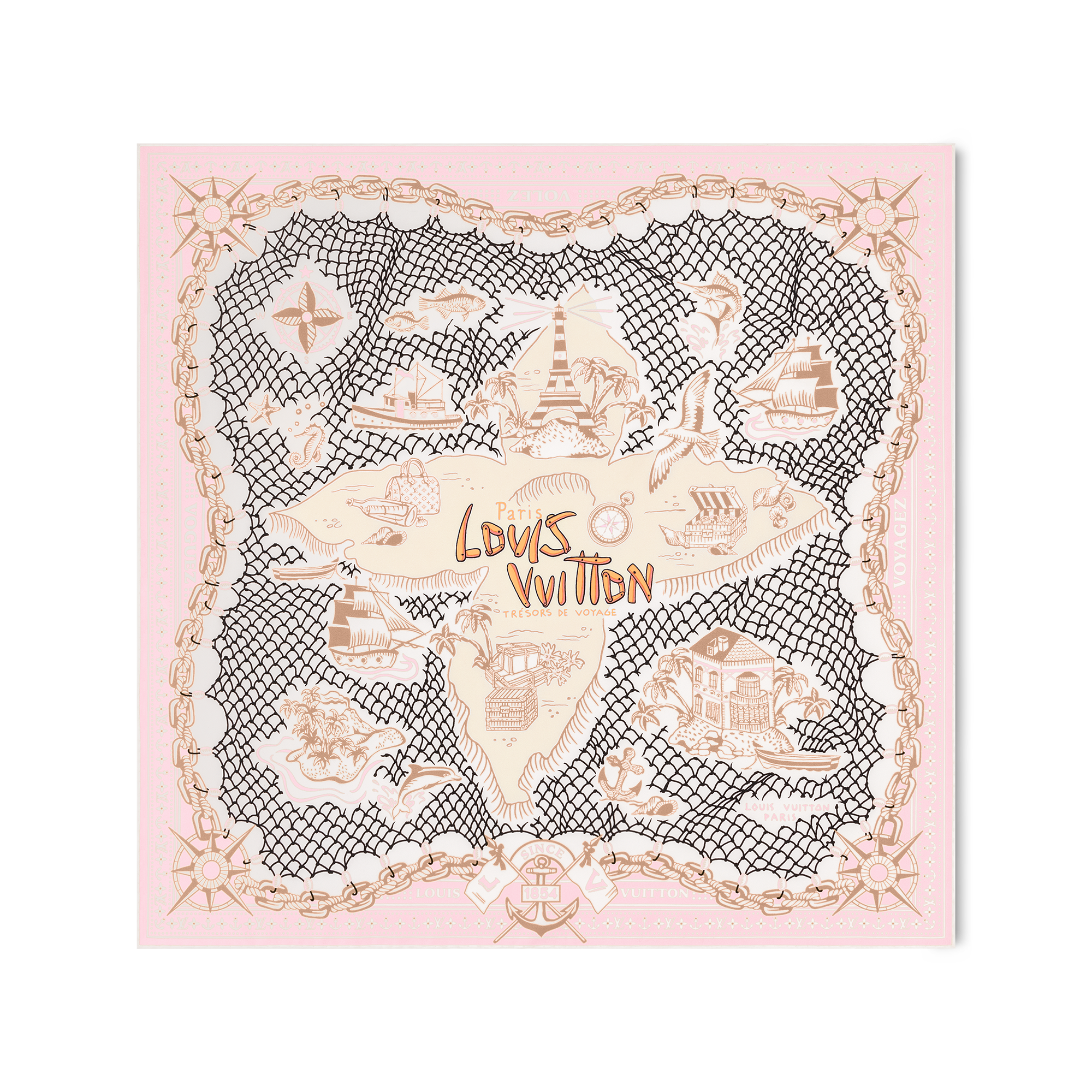 LV Ocean Treasure Map Square 70 S00 - Accessories | LOUIS